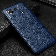 Silikon Hülle Handyhülle Gummi Schutzhülle Flexible Leder Tasche S06 für Xiaomi Mi 11 Pro 5G Blau