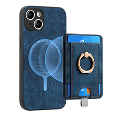 Silikon Hülle Handyhülle Gummi Schutzhülle Flexible Leder Tasche SD1 für Apple iPhone 14 Plus Blau
