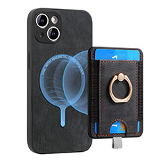 Silikon Hülle Handyhülle Gummi Schutzhülle Flexible Leder Tasche SD1 für Apple iPhone 14 Plus Schwarz