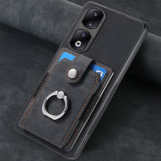 Silikon Hülle Handyhülle Gummi Schutzhülle Flexible Leder Tasche SD1 für Huawei Honor 90 Pro 5G Schwarz