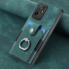 Silikon Hülle Handyhülle Gummi Schutzhülle Flexible Leder Tasche SD1 für Oppo A94 5G Grün