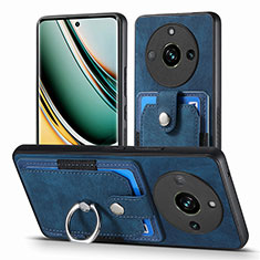 Silikon Hülle Handyhülle Gummi Schutzhülle Flexible Leder Tasche SD1 für Realme 11 Pro 5G Blau