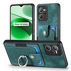 Silikon Hülle Handyhülle Gummi Schutzhülle Flexible Leder Tasche SD1 für Realme C35 Grün
