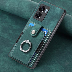 Silikon Hülle Handyhülle Gummi Schutzhülle Flexible Leder Tasche SD1 für Realme V23 5G Grün