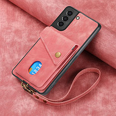 Silikon Hülle Handyhülle Gummi Schutzhülle Flexible Leder Tasche SD1 für Samsung Galaxy S22 5G Rosa