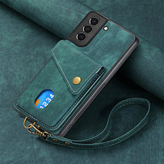 Silikon Hülle Handyhülle Gummi Schutzhülle Flexible Leder Tasche SD1 für Samsung Galaxy S22 Plus 5G Grün