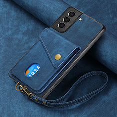 Silikon Hülle Handyhülle Gummi Schutzhülle Flexible Leder Tasche SD1 für Samsung Galaxy S24 Plus 5G Blau