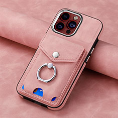 Silikon Hülle Handyhülle Gummi Schutzhülle Flexible Leder Tasche SD15 für Apple iPhone 13 Pro Max Rosa