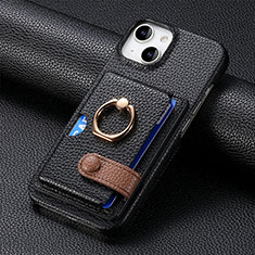 Silikon Hülle Handyhülle Gummi Schutzhülle Flexible Leder Tasche SD17 für Apple iPhone 14 Plus Schwarz