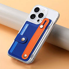 Silikon Hülle Handyhülle Gummi Schutzhülle Flexible Leder Tasche SD19 für Apple iPhone 14 Pro Blau
