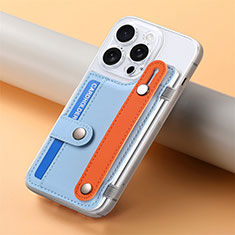 Silikon Hülle Handyhülle Gummi Schutzhülle Flexible Leder Tasche SD19 für Apple iPhone 14 Pro Hellblau