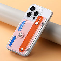 Silikon Hülle Handyhülle Gummi Schutzhülle Flexible Leder Tasche SD19 für Apple iPhone 14 Pro Max Rosa
