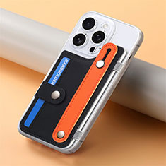 Silikon Hülle Handyhülle Gummi Schutzhülle Flexible Leder Tasche SD19 für Apple iPhone 14 Pro Max Schwarz