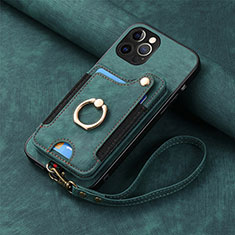 Silikon Hülle Handyhülle Gummi Schutzhülle Flexible Leder Tasche SD2 für Apple iPhone 13 Pro Grün