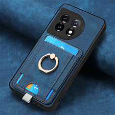 Silikon Hülle Handyhülle Gummi Schutzhülle Flexible Leder Tasche SD2 für OnePlus 11 5G Blau