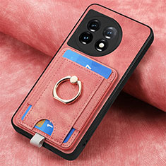 Silikon Hülle Handyhülle Gummi Schutzhülle Flexible Leder Tasche SD2 für OnePlus 11 5G Rosa