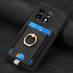 Silikon Hülle Handyhülle Gummi Schutzhülle Flexible Leder Tasche SD2 für OnePlus 11 5G Schwarz