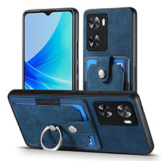 Silikon Hülle Handyhülle Gummi Schutzhülle Flexible Leder Tasche SD2 für Oppo A77 4G Blau