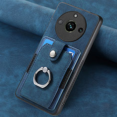 Silikon Hülle Handyhülle Gummi Schutzhülle Flexible Leder Tasche SD2 für Realme 11 Pro 5G Blau