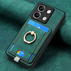 Silikon Hülle Handyhülle Gummi Schutzhülle Flexible Leder Tasche SD2 für Xiaomi Redmi Note 13 5G Grün