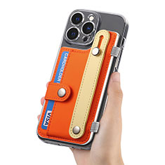 Silikon Hülle Handyhülle Gummi Schutzhülle Flexible Leder Tasche SD3 für Apple iPhone 14 Pro Orange