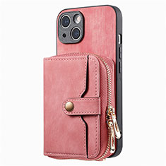 Silikon Hülle Handyhülle Gummi Schutzhülle Flexible Leder Tasche SD3 für Apple iPhone 14 Rosa