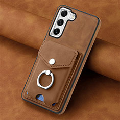 Silikon Hülle Handyhülle Gummi Schutzhülle Flexible Leder Tasche SD3 für Samsung Galaxy S21 FE 5G Braun