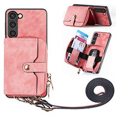 Silikon Hülle Handyhülle Gummi Schutzhülle Flexible Leder Tasche SD4 für Samsung Galaxy S23 5G Rosa