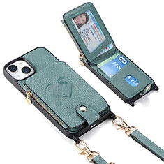 Silikon Hülle Handyhülle Gummi Schutzhülle Flexible Leder Tasche SD5 für Apple iPhone 13 Hellblau