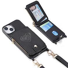 Silikon Hülle Handyhülle Gummi Schutzhülle Flexible Leder Tasche SD5 für Apple iPhone 13 Schwarz