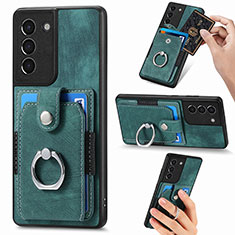 Silikon Hülle Handyhülle Gummi Schutzhülle Flexible Leder Tasche SD5 für Samsung Galaxy S21 FE 5G Grün