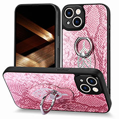 Silikon Hülle Handyhülle Gummi Schutzhülle Flexible Leder Tasche SD6 für Apple iPhone 14 Plus Pink