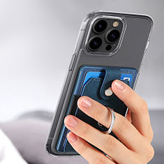Silikon Hülle Handyhülle Gummi Schutzhülle Flexible Leder Tasche SD7 für Apple iPhone 14 Pro Blau