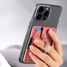 Silikon Hülle Handyhülle Gummi Schutzhülle Flexible Leder Tasche SD7 für Apple iPhone 14 Pro Rosa