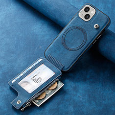 Silikon Hülle Handyhülle Gummi Schutzhülle Flexible Leder Tasche SD9 für Apple iPhone 13 Blau