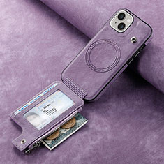 Silikon Hülle Handyhülle Gummi Schutzhülle Flexible Leder Tasche SD9 für Apple iPhone 13 Helles Lila