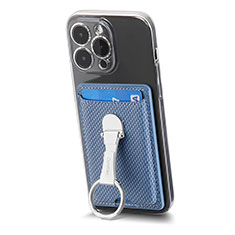 Silikon Hülle Handyhülle Gummi Schutzhülle Flexible Leder Tasche SD9 für Apple iPhone 15 Pro Blau