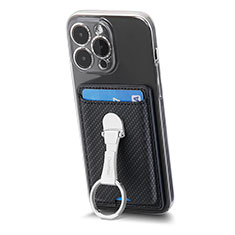 Silikon Hülle Handyhülle Gummi Schutzhülle Flexible Leder Tasche SD9 für Apple iPhone 15 Pro Max Schwarz