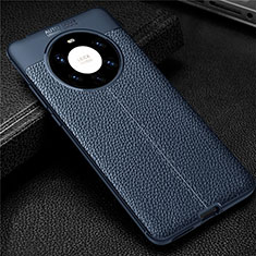 Silikon Hülle Handyhülle Gummi Schutzhülle Flexible Leder Tasche U01 für Huawei Mate 40 Pro+ Plus Blau