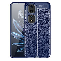 Silikon Hülle Handyhülle Gummi Schutzhülle Flexible Leder Tasche WL1 für Huawei Honor 90 Pro 5G Blau