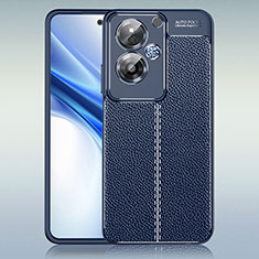 Silikon Hülle Handyhülle Gummi Schutzhülle Flexible Leder Tasche WL1 für Oppo A2 5G Blau