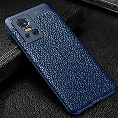 Silikon Hülle Handyhülle Gummi Schutzhülle Flexible Leder Tasche WL1 für Realme GT Neo3 5G Blau