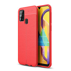 Silikon Hülle Handyhülle Gummi Schutzhülle Flexible Leder Tasche WL1 für Samsung Galaxy M21s Rot