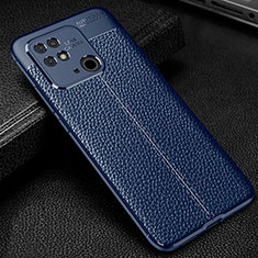 Silikon Hülle Handyhülle Gummi Schutzhülle Flexible Leder Tasche WL1 für Xiaomi Redmi 10 Power Blau