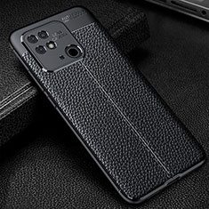 Silikon Hülle Handyhülle Gummi Schutzhülle Flexible Leder Tasche WL1 für Xiaomi Redmi 10C 4G Schwarz