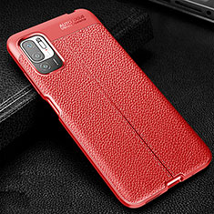 Silikon Hülle Handyhülle Gummi Schutzhülle Flexible Leder Tasche WL1 für Xiaomi Redmi Note 10T 5G Rot