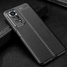 Silikon Hülle Handyhülle Gummi Schutzhülle Flexible Leder Tasche WL1 für Xiaomi Redmi Note 11 4G (2022) Schwarz