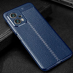 Silikon Hülle Handyhülle Gummi Schutzhülle Flexible Leder Tasche WL1 für Xiaomi Redmi Note 11T Pro+ Plus 5G Blau