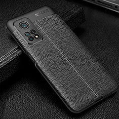 Silikon Hülle Handyhülle Gummi Schutzhülle Flexible Leder Tasche WL2 für Xiaomi Mi 10T 5G Schwarz