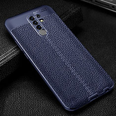 Silikon Hülle Handyhülle Gummi Schutzhülle Flexible Leder Tasche WL2 für Xiaomi Redmi 9 Blau